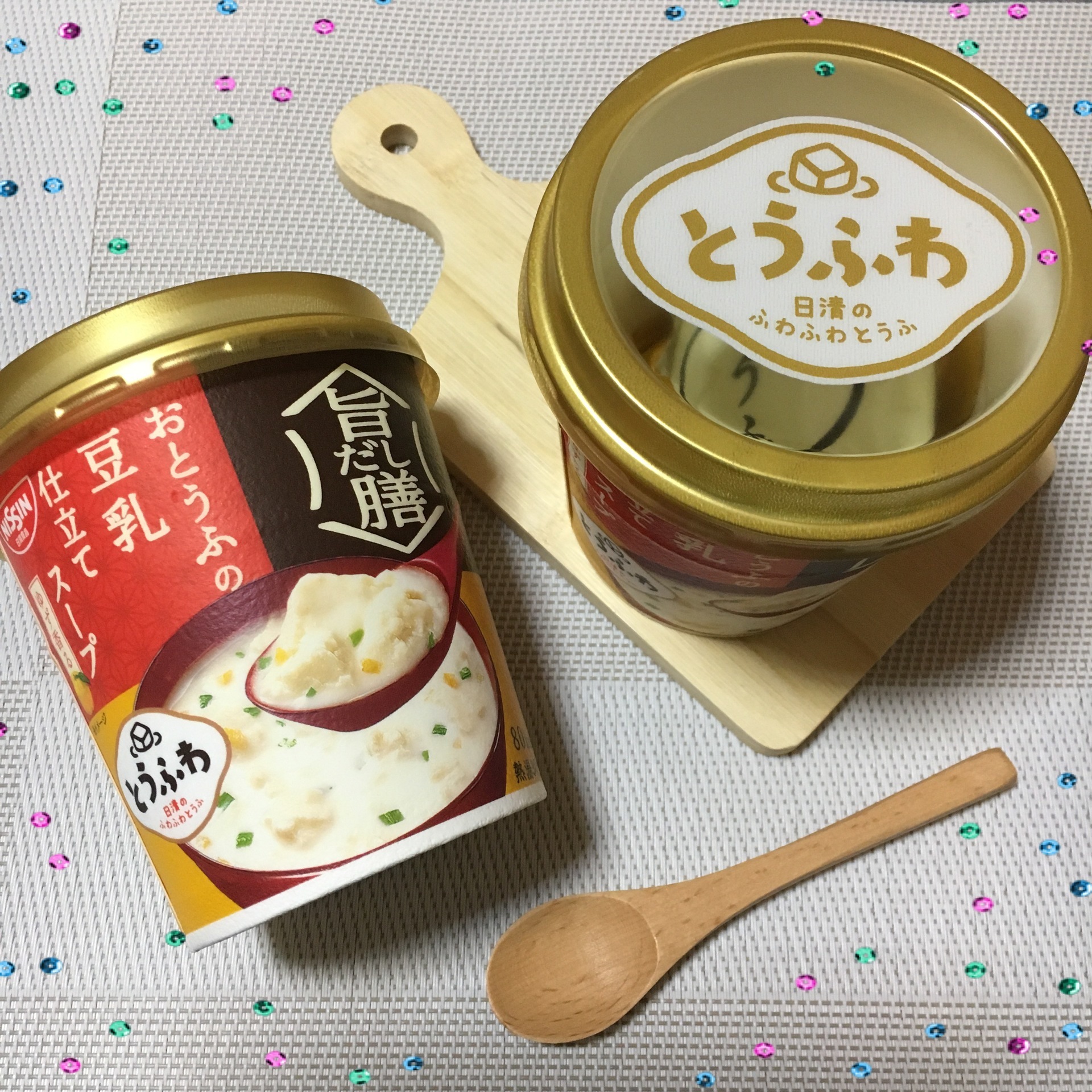 日清食品 旨だし膳 おとうふの豆乳仕立てスープ のんびりと日進月歩